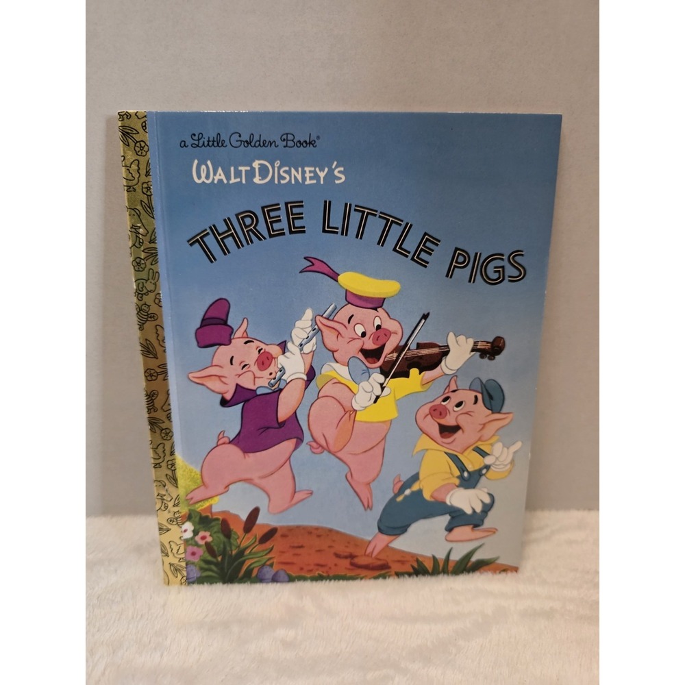 VNTG Little Golden Book 3 Disney, 3 Little Pigs, Alice In Wonderland, Pinocchio - Picture 8 of 16